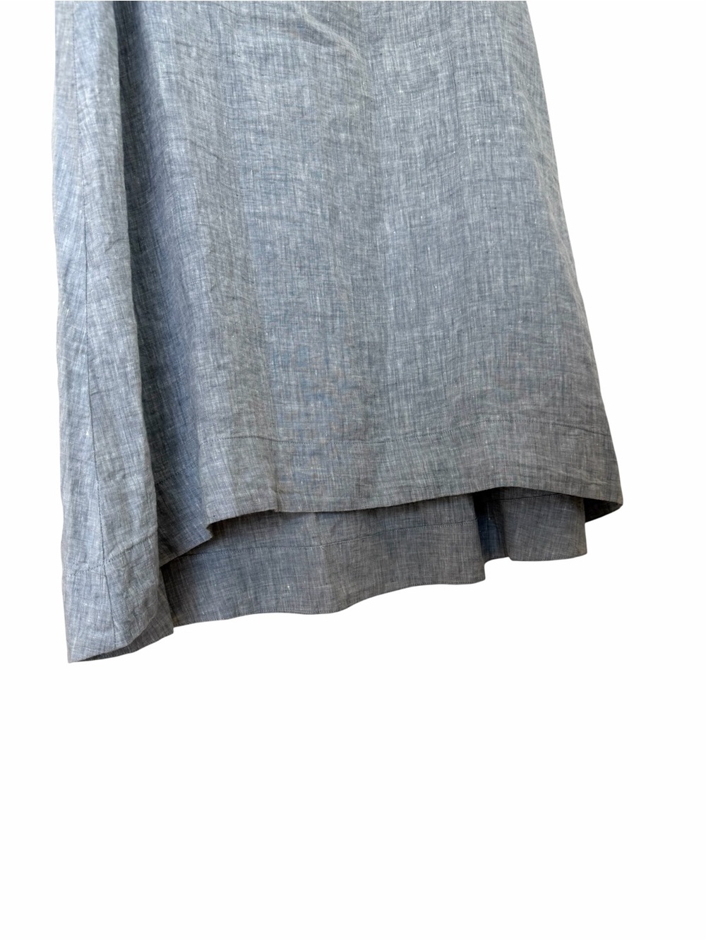 Eileen Fisher Sleeveless Linen Tank Dress in Chambray Blue Grey - Picture 3 of 9